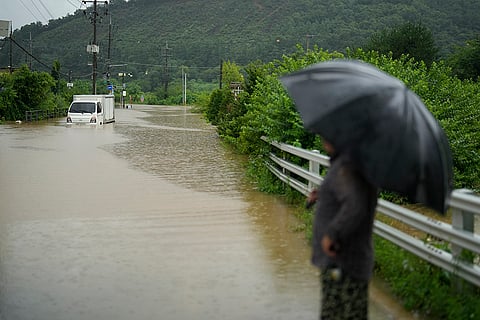 Flood after heavy rain in Paju